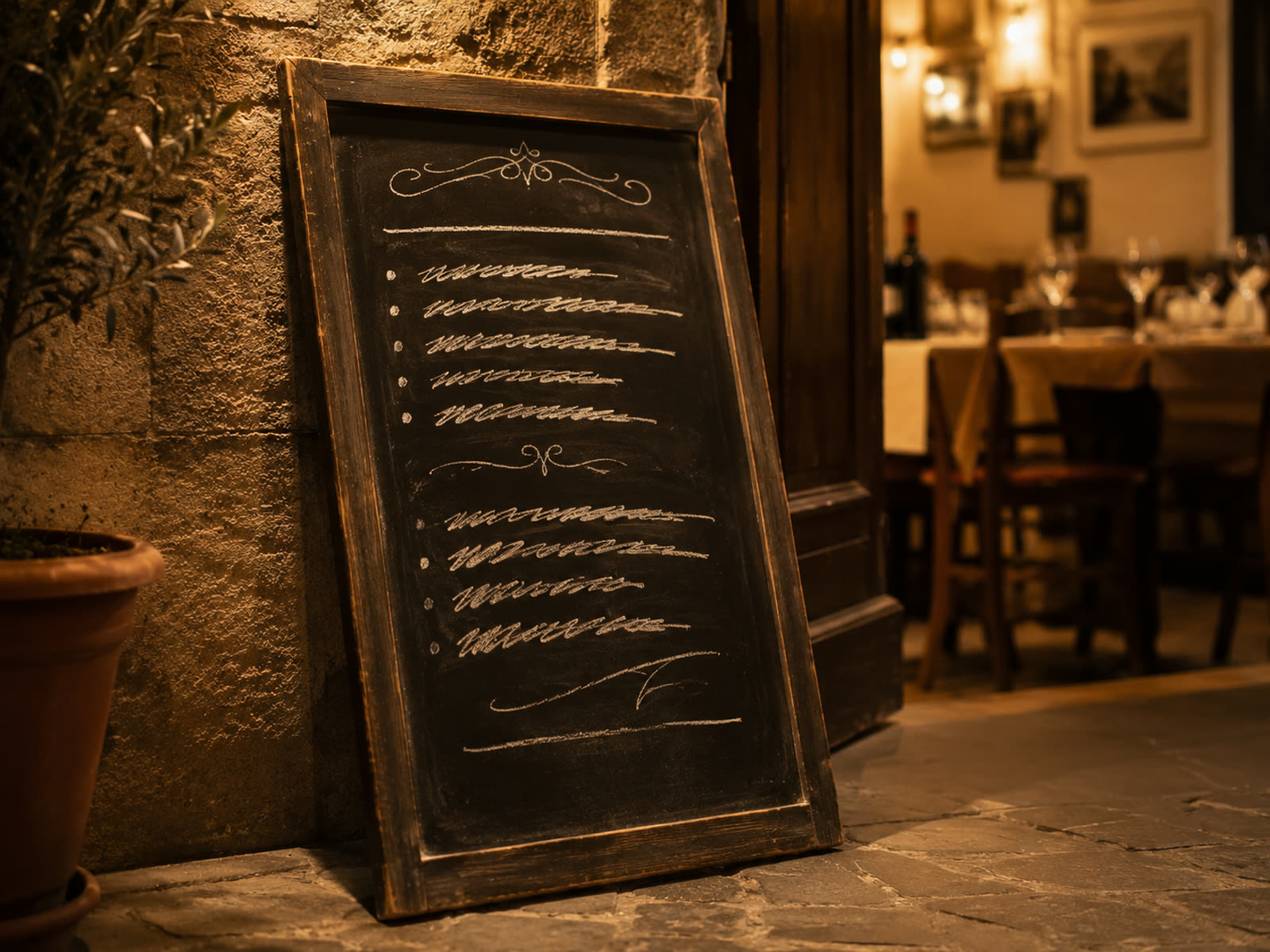 La lavagna del giorno di Osteria da Salvador